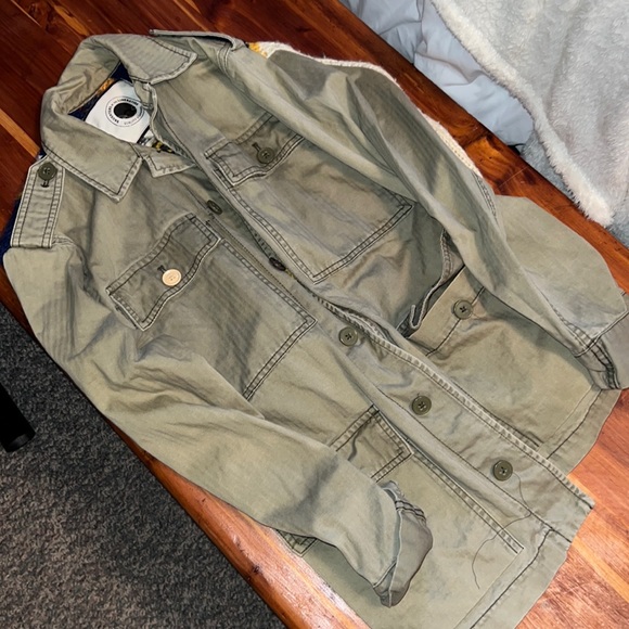 Anthropologie knit back utility cargo jacket - Picture 1 of 4